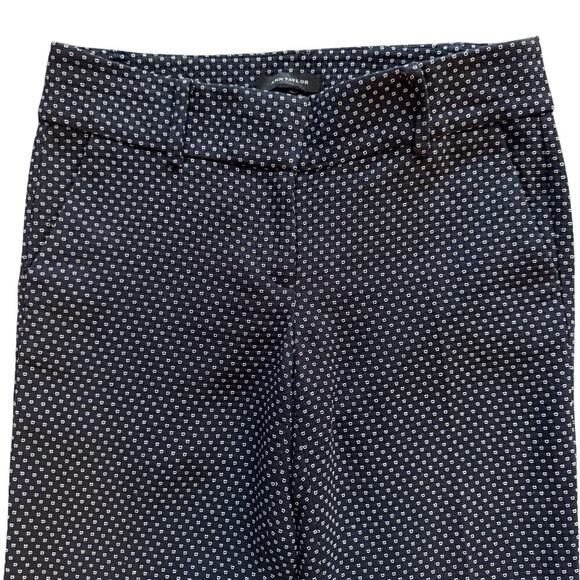 Ann Taylor Ankle Dress pants Women's Sz 2 Navy Pattern Career Office Preppy - Picture 2 of 12